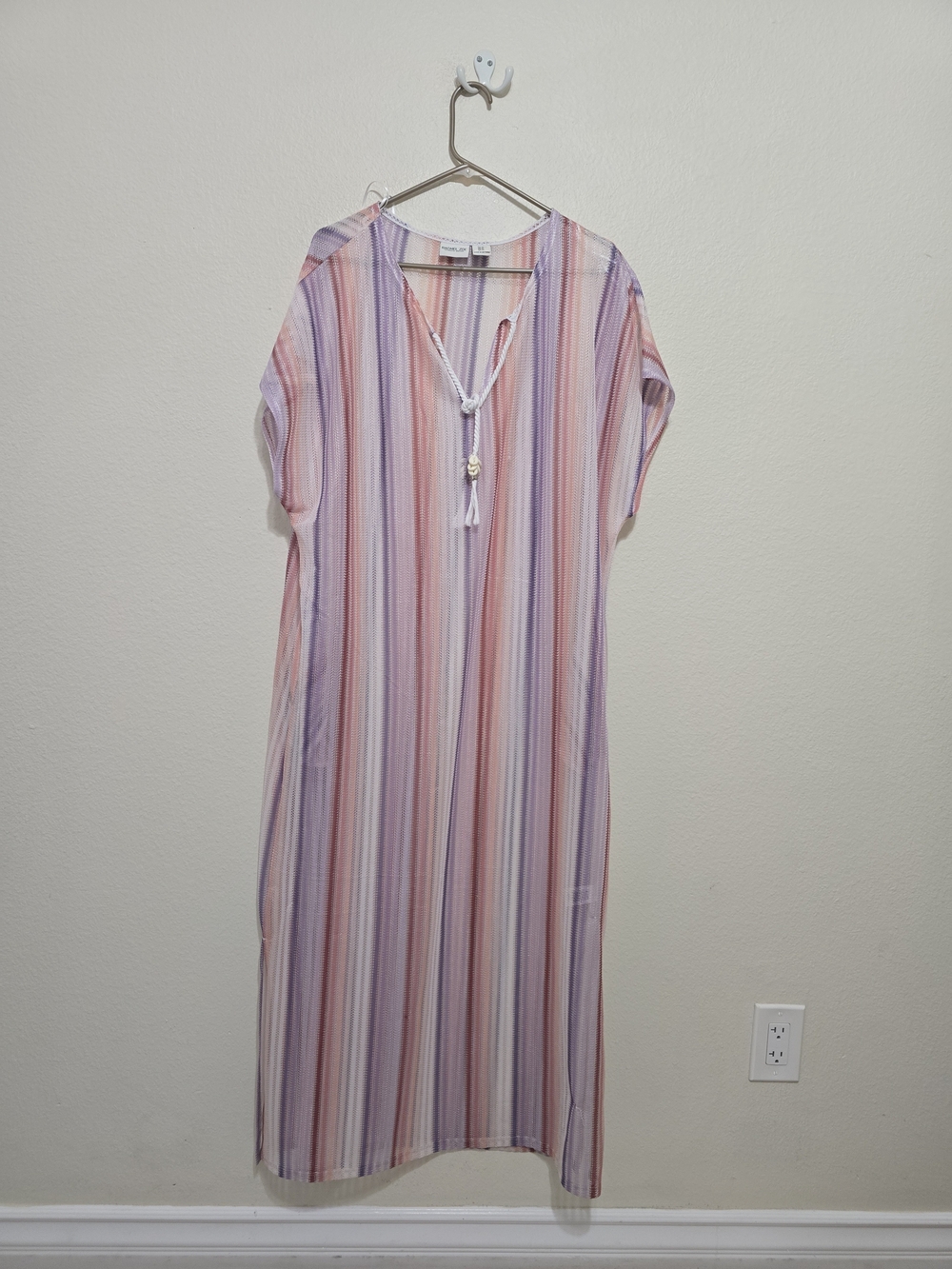 Rachel Zoe Striped‎ Knit Top in Pink Lavender XL